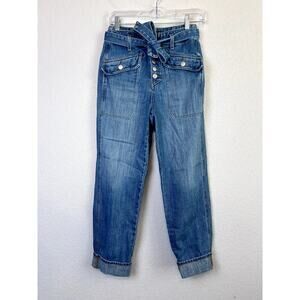 Chic Veronica Beard Rinley Cropped Straight Leg High Rise Jeans Size 26